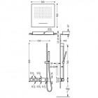 Tres zestaw podtynkowy termostatyczny czarny 20725311NM