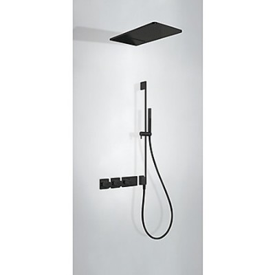 Tres zestaw podtynkowy termostatyczny czarny mat 20735309NM