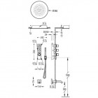 Tres zestaw wannowy termostatyczny czarny 20635302NM