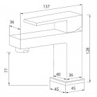 M&Z Cinque bateria umywalkowa czarna