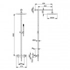 Giulini Giovanni kolumna natryskowa z baterią termostatyczną czarna