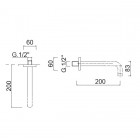 Giulini Giovanni Futuro wylewka wannowa 20 cm czarna
