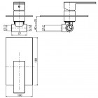 M&Z Lauren zestaw natryskowy podtynkowy czarny LRN00ZES20/CZ