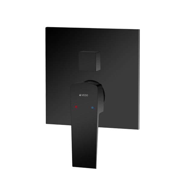 Vedo Sette Black bateria wannowo-prysznicowa podtynkowa 3 wyjścia czarna