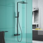 Vedo Sette Black kolumna natryskowa z baterią termostatyczną czarna