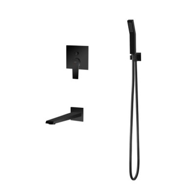 Vedo Sette Black kompletny zestaw wannowy podtynkowy czarny