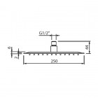 Vedo Sette Black kompletny zestaw wannowy podtynkowy 25 cm czarny VBS7231CZ/25