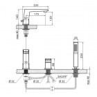Vedo Sette Black bateria wannowa 3-otworowa VBS7030CZ