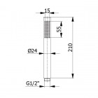 Demm słuchawka prysznicowa okrąła czarna