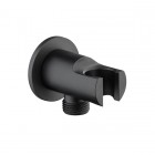 Demm przyłącze kątowe z uchytem okrągłe czarne 4133N/CZAR