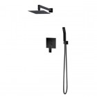 Vedo Sette Black kompletny zestaw natryskowy podtynkowy 30 cm czarny