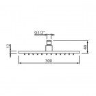 Vedo Sette Black kompletny zestaw natryskowy podtynkowy 30 cm czarny