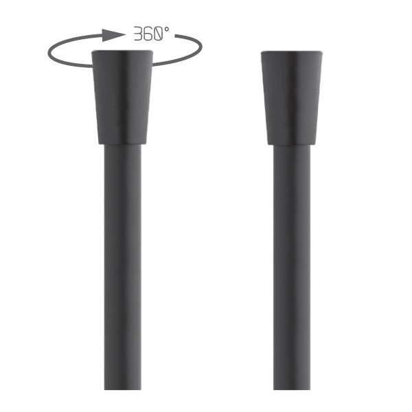 Vedo wąż prysznicowy metalizowany 150 cm czarny