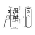 Vedo Desso Black kompletny zestaw wannowy czarny VBD4233CZ/25