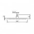 Vedo deszczownica Slim 30x30 cm czarna