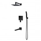 Vedo Sette Black kompletny zestaw wannowy podtynkowy 30 cm czarny VBS7231CZ/30