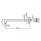 Vedo Sette Black kompletny zestaw wannowy 30 cm czarny VBS7233CZ/30