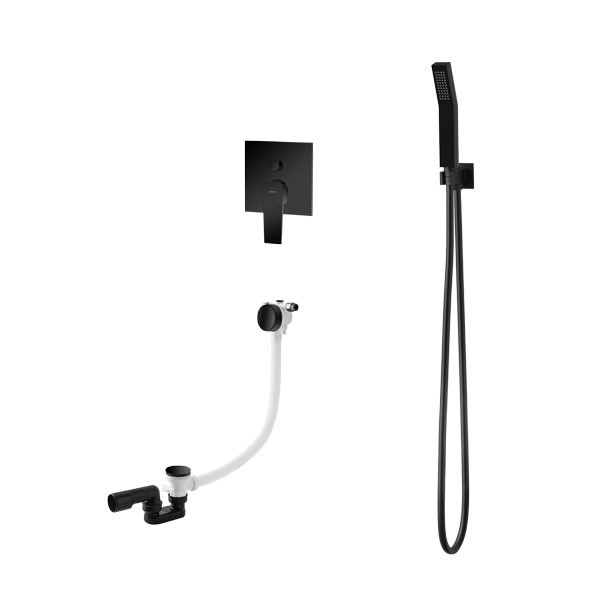 Vedo Sette Black kompletny zestaw wannowy czarny VBS7242CZ