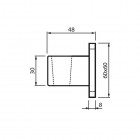 Vedo uchwyt prysznicowy czarny VSN0041CZ