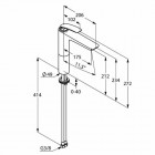 Kludi Balance bateria umywalkowa wysoka 212 mm czarny mat