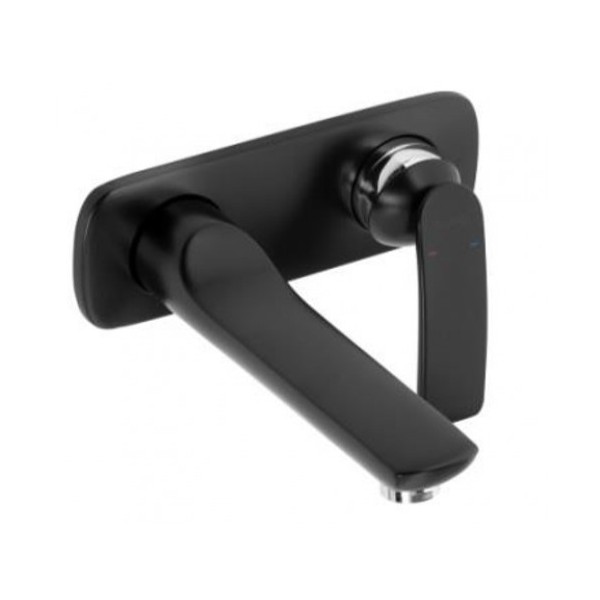 Kludi Balance bateria umywalkowa ścienna wylewka 185 mm czarny mat