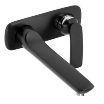 Kludi Balance bateria umywalkowa ścienna wylewka 235 mm czarny mat