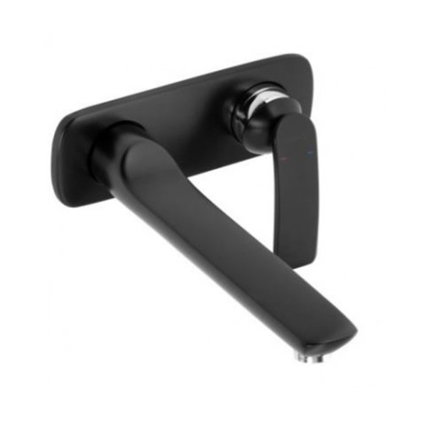 Kludi Balance bateria umywalkowa ścienna wylewka 235 mm czarny mat