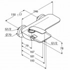 Kludi Balance bateria wannowa czarny mat