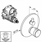 Kludi Balance bateria wannowa podtynkowa z termostatem czarny mat