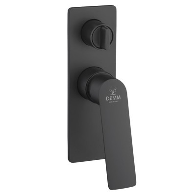 Demm Sleek Black bateria wannowo-prysznicowa podtynkowa czarna