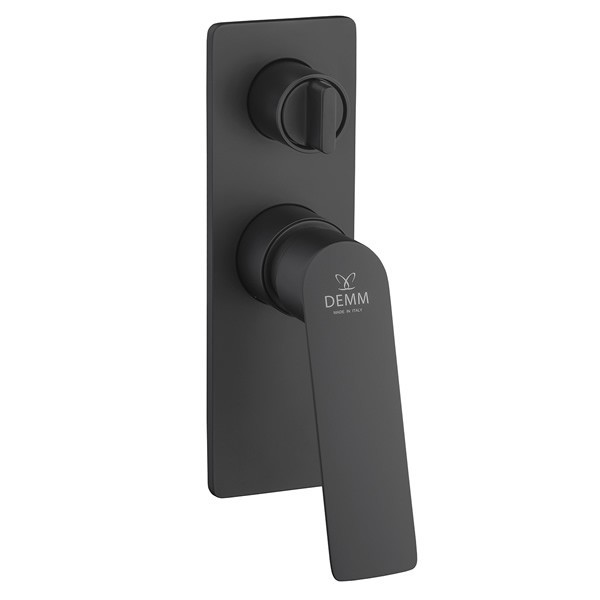 Demm Sleek Black bateria wannowo-prysznicowa podtynkowa czarna