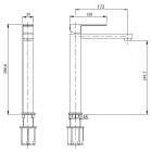 M&Z Lauren bateria umywalkowa wysoka czarny mat LRN00205/CZAR