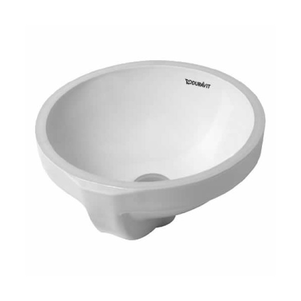 Duravit Architec umywalka podblatowa śr. 325 mm z przelewem bez półki na baterię
