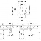 Duravit Darling New umywalka wisząca 55x48 cm 262155