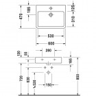 Duravit Vero umywalka 1-otworowa 60x47 cm