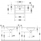 Duravit Starck 3 umywalka półblatowa 55 x 46 cm