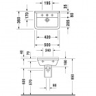 Duravit Starck 3 umywalka 50x36 cm