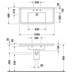 Duravit Starck 3 umywalka 105x48,5 cm