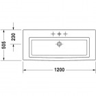 Duravit 2nd floor umywalka 120x50,5 cm 1-otworowa