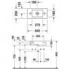 Duravit Vero umywalka 50x25cm lewa