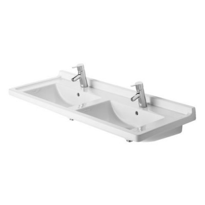 Duravit Starck 3 umywalka podwójna 3-otowrowa 130 x 48.5 cm