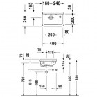 Duravit Starck 3 umywalka z przelewem 40x26 cm