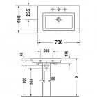 Duravit 2nd floor umywalka 70x46cm