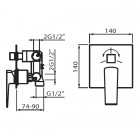 Vedo Sette kompletny zestaw wannowy VBS7232/20