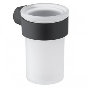 Czarne kubki łazienkowe