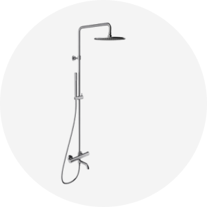 Baterie wannowe z deszczownicą