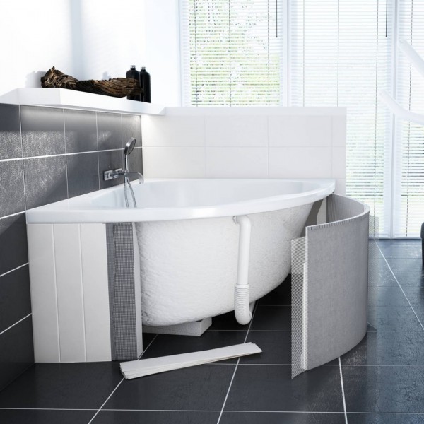 Czym obudować wannę prostokątną i półokrągłą?