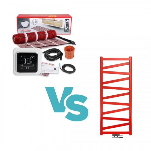 Czym ogrzewać łazienkę: podłogówka czy grzejnik drabinkowy?