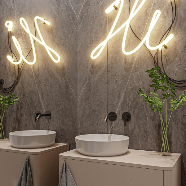 Toaleta dla gości w odcieniach szarości!