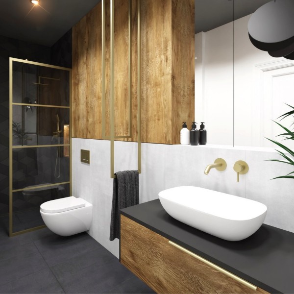 Mała łazienka z kabiną walk-in!